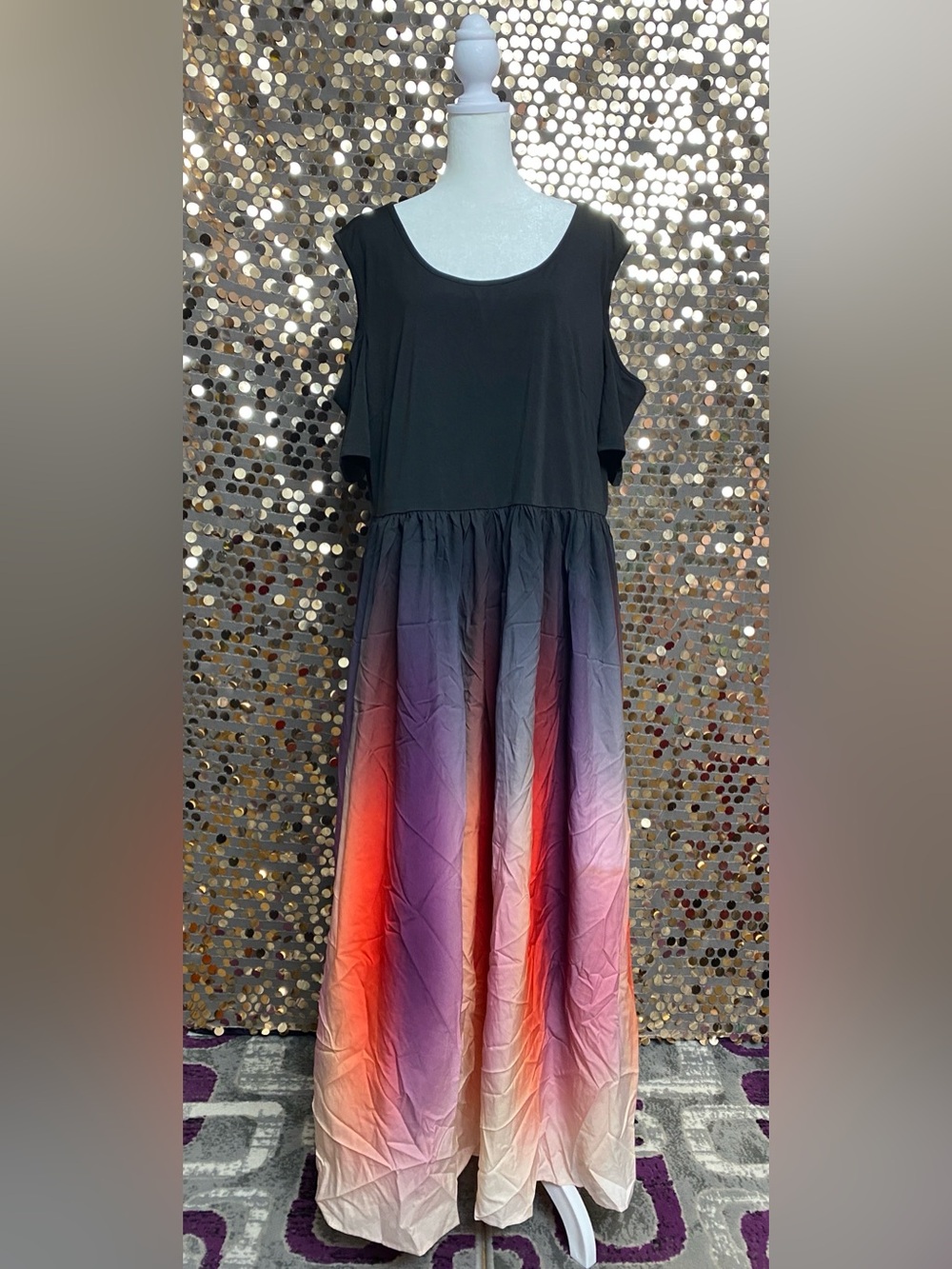 Multicolored maxi dress size XXXL #1539